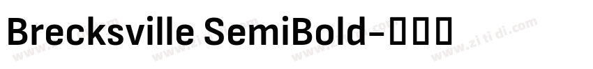 Brecksville SemiBold字体转换